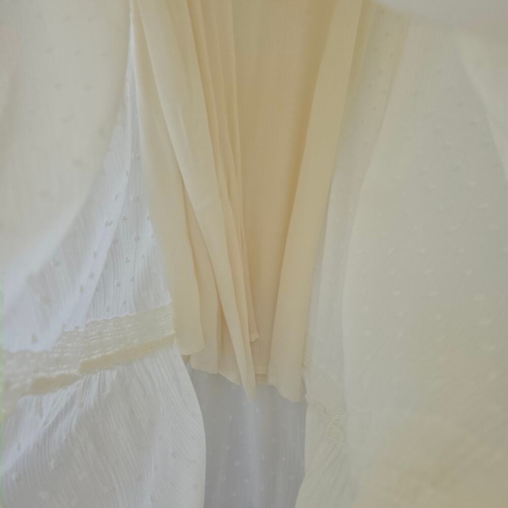 Knox Rose Swiss Dot Maxi Dress Ivory Women Size XL Boho Cottagecore Prairie NEW - Picture 7 of 10